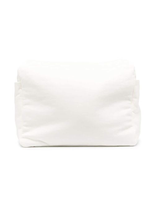 Borsa fasciatoio bianca con tracolla e scritta logo sulla patta e orsetto MOSCHINO BABY | MRX03DLCA4210063